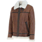 Luxury Shearling Pilot Jacket Antique : ke-271
