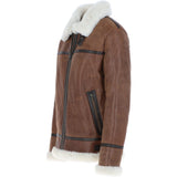Luxury Shearling Pilot Jacket Antique : ke-271