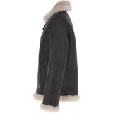 Luxury Shearling Pilot Jacket Brown : ke-271