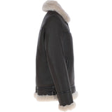 Luxury Shearling Pilot Jacket Brown : ke-271