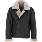 Sheepskin Flying Jacket Brn/cream: KE-184
