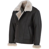 Sheepskin Flying Jacket Brn/cream: KE-184