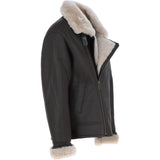 Sheepskin Flying Jacket Brn/cream: KE-184