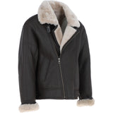 Sheepskin Flying Jacket Brn/cream: KE-184