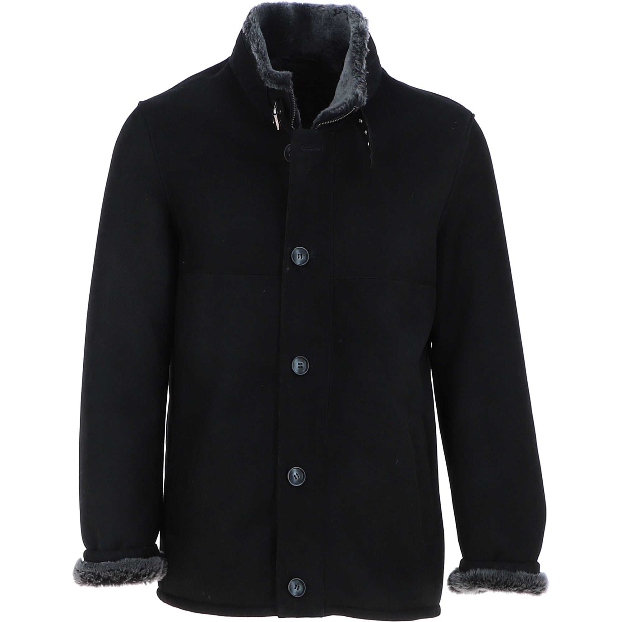 Ashwood Men's Shearling Coat Black: KE 229