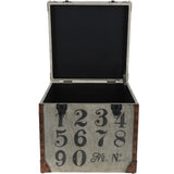Ashwood Leather Numeric Storage Trunk Grey: KI-036