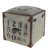 Ashwood Leather Numeric Storage Trunk Grey: KI-036