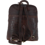 Ashwood Croc Print Leather Mini Backpack Brandy: L-75