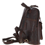 Ashwood Croc Print Leather Mini Backpack Brandy: L-75