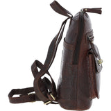 Ashwood Croc Print Leather Mini Backpack Brandy: L-75