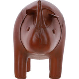 Handmade Large Leather Footstool in Rhino Shape Tan: LA1 - Rhino