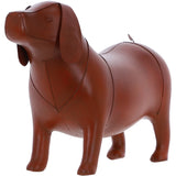 Handmade Large Leather Footstool in Dog Shape: LA8-Dog
