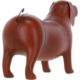 Handmade Large Leather Footstool in Dog Shape: LA8-Dog