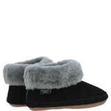 Sheepskin Slippers Black Leopard: LADIES BOOTYS
