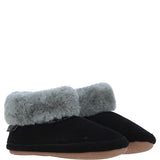 Sheepskin Slippers Black Leopard: LADIES BOOTYS