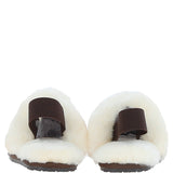 Fenland Real Sheepskin Wool Mule Slippers Brown: ladies elena