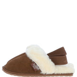 Fenland Real Sheepskin Wool Mule Slippers Chestnut: ladies elena