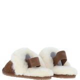 Fenland Real Sheepskin Wool Mule Slippers Chestnut: ladies elena