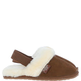 Fenland Real Sheepskin Wool Mule Slippers Chestnut: ladies elena