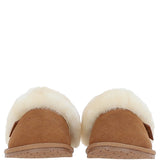 Fenland Real Sheepskin Wool Mule Slippers Tan: ladies elena