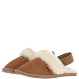 Fenland Real Sheepskin Wool Mule Slippers Tan: ladies elena
