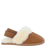 Fenland Real Sheepskin Wool Mule Slippers Tan: ladies elena