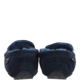Fenland Ladies  Suede Sheepskin Loafers Navy: LADIES LOAFERS