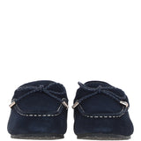 Women's Classic  Suede Sheepskin Moccasins Navy: Megan