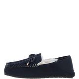 Women's Classic  Suede Sheepskin Moccasins Navy: Megan