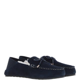 Women's Classic  Suede Sheepskin Moccasins Navy: Megan