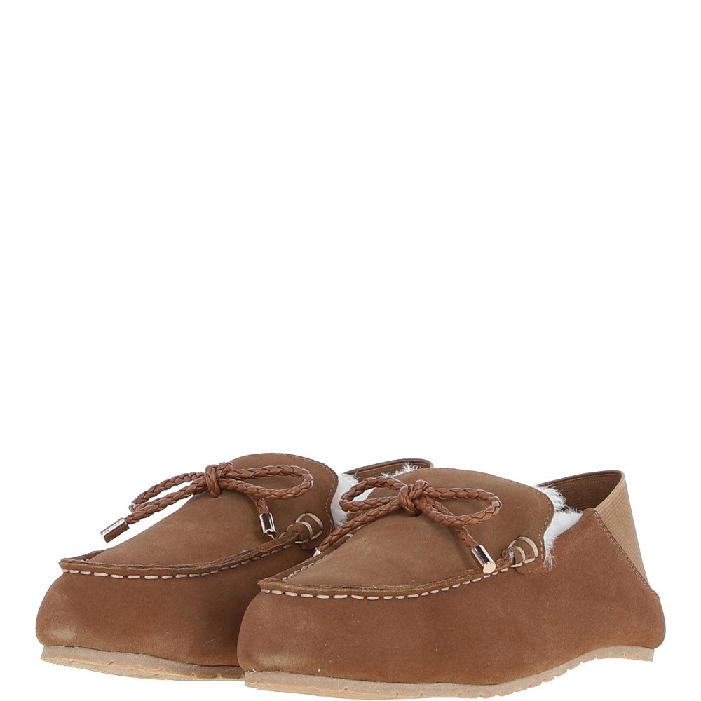 Women's Classic  Suede Sheepskin Moccasins Tan: Megan