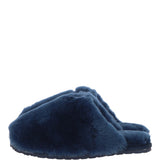 Fenland Ladies Classic Sheepskin Scuffs Navy: LADIES SCUFFS