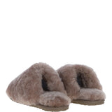 Fenland Ladies Classic Sheepskin Scuffs Taupe: LADIES SCUFFS