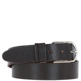 Women's Fashion Leather Belt with Gold Metal Pin Buckle Brown: LB-301