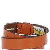 Women's Fashion Leather Belt with Gold Metal Pin Buckle Tan: LB-301