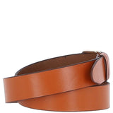 Women's Fashion Leather Belt with Gold Metal Pin Buckle Tan: LB-301