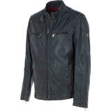 Leather Biker Jacket Charcoal: Lent 2