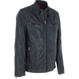 Leather Biker Jacket Charcoal: Lent 2