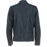 Leather Biker Jacket Midnight Navy: Lent 2