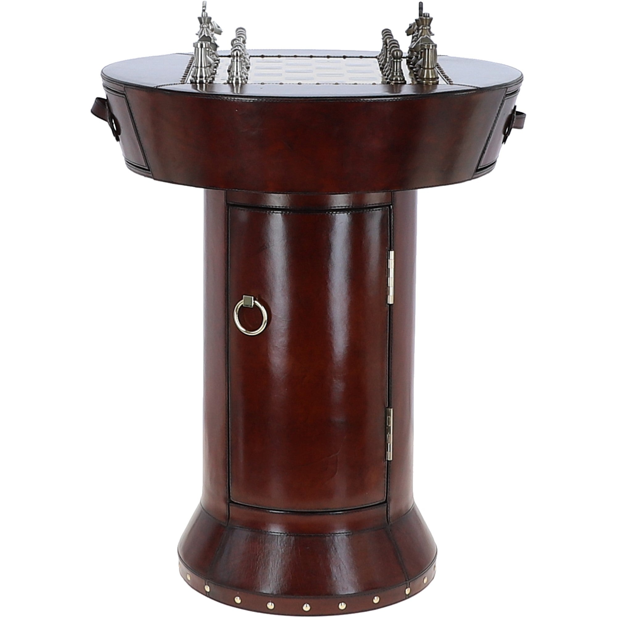 Ashwood Exquisite Leather Checkers Game Table: LF-139