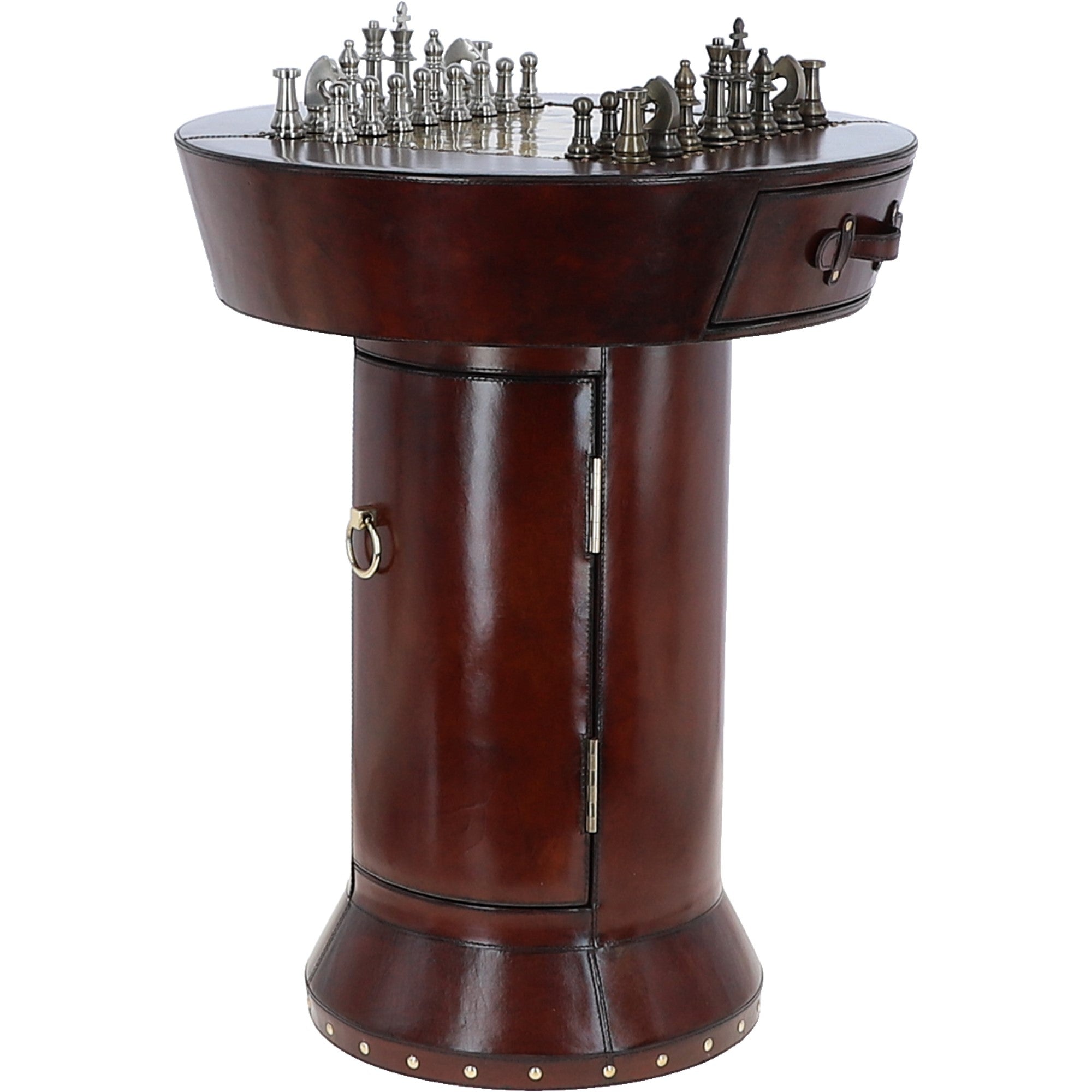 Ashwood Exquisite Leather Checkers Game Table: LF-139