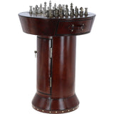 Ashwood Exquisite Leather Checkers Game Table: LF-139