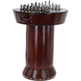 Ashwood Exquisite Leather Checkers Game Table: LF-139