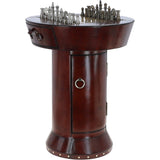 Ashwood Exquisite Leather Checkers Game Table: LF-139