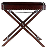 Luxury Real Leather Butlers Serving Tray Chestnut: LF-156