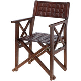 Exquisite Real Leather Director chair Chestnut: LF-167