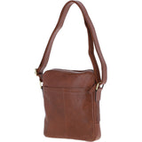 Mens Leather Messenger Bag Chestnut: GB Logan