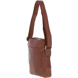 Mens Leather Messenger Bag Chestnut: GB Logan