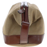 Ashwood Canvas Leather Wash Bag Brandy/beige: LOU