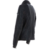 Trapper Men’s Leather Biker Jacket Black: m callum